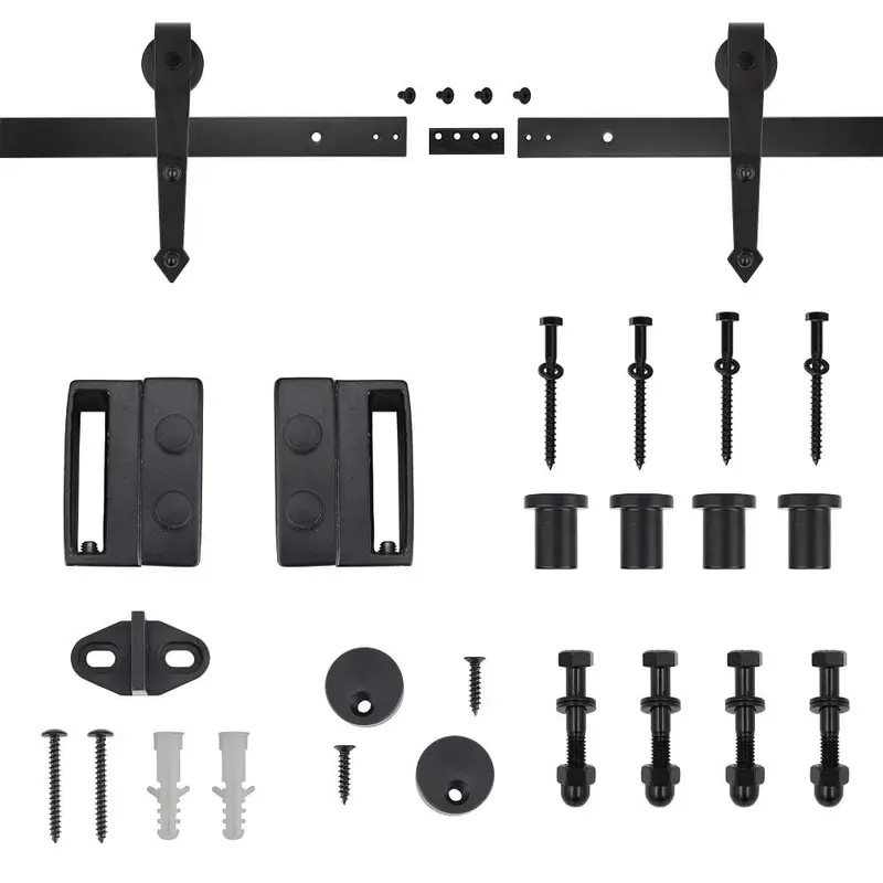 72 in. Dark Oil-Rubbed Bronze Arrow Sliding Barn Door Track and Hardware Kit