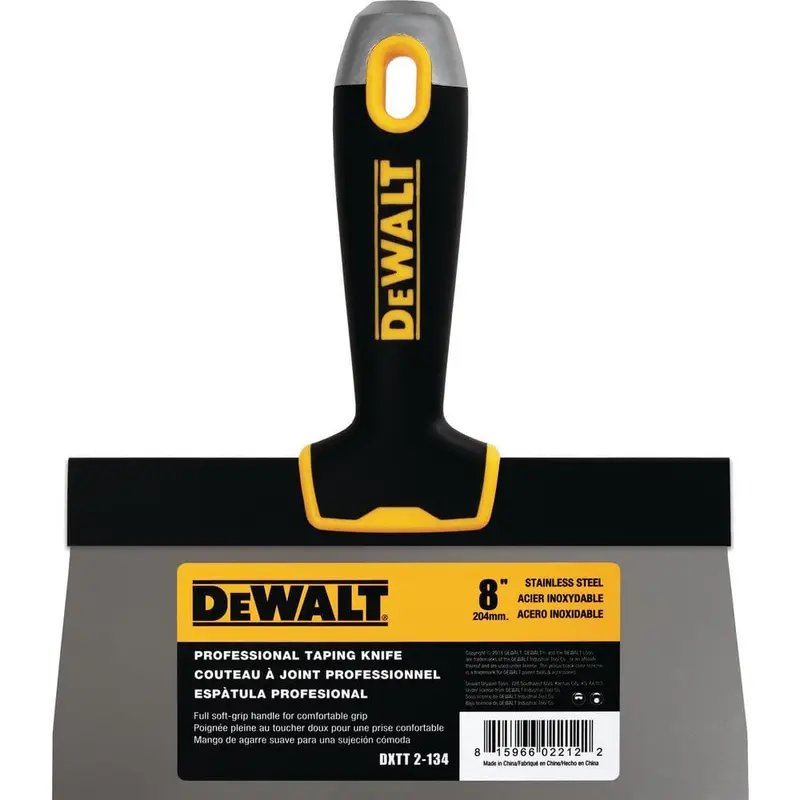 8 in. Stainless Steel Hammer-End Taping Knife with Soft Grip Handle.5 / each