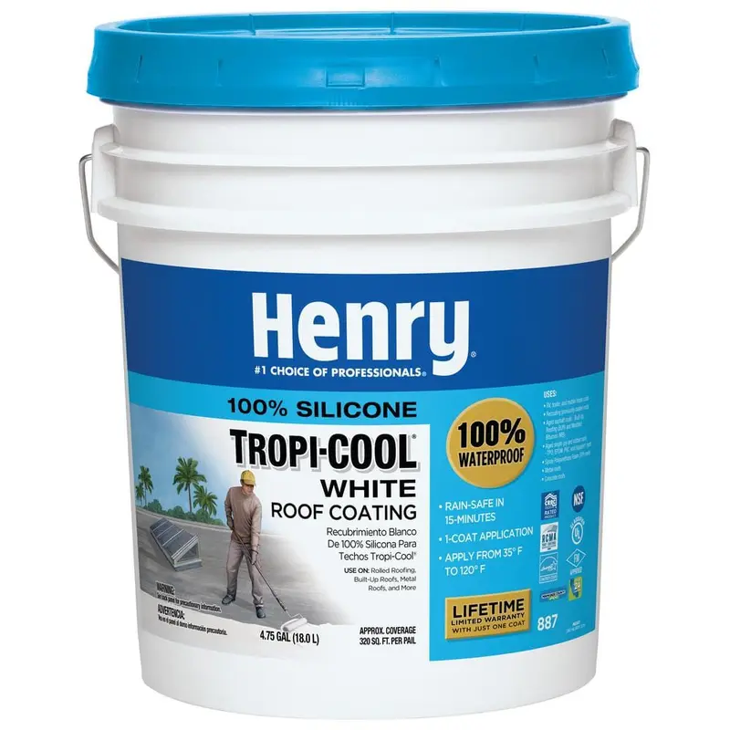 887 Tropicool White 100% Silicone Reflective Roof Coating (24-Piece)55 / 4.75