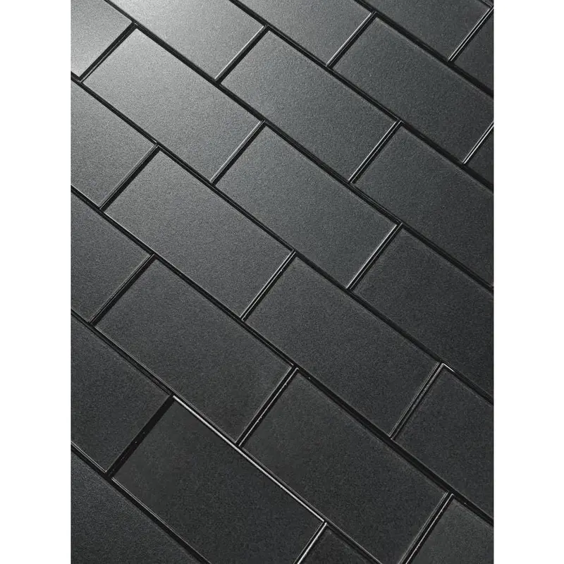 Abolos Forever 112-Pack Gray 3-in x 6-in Glossy Glass Subway Wall Tilesq/ft