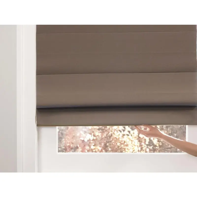 allen   roth 48-in x 72-in Steel Gray Blackout Cordless Roman Shade