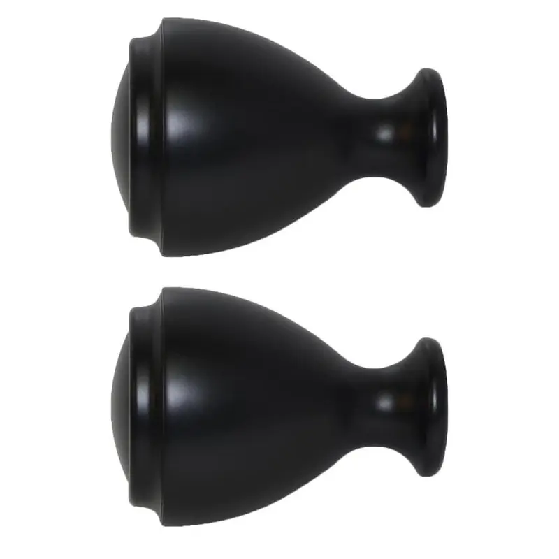 allen   roth Black Curtain Rod Finials