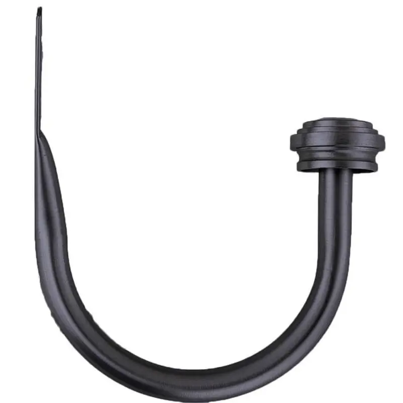 allen   roth Matte Black 2-Pack Matte Black Steel Curtain Holdbacks