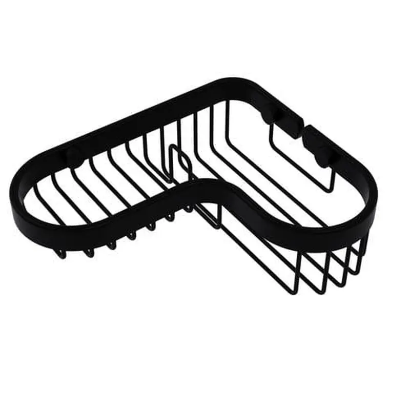 Allied Brass Corner Combination Shower Basket in Matte Black