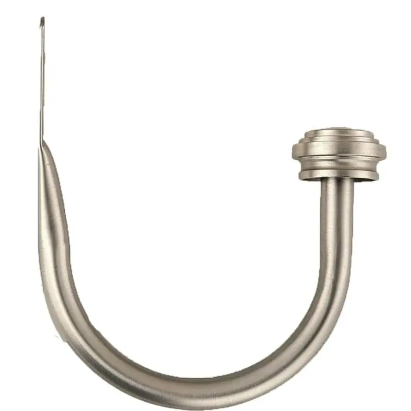 allen   roth Brushed Pewter 2-Pack Pewter Steel Curtain Holdbacks