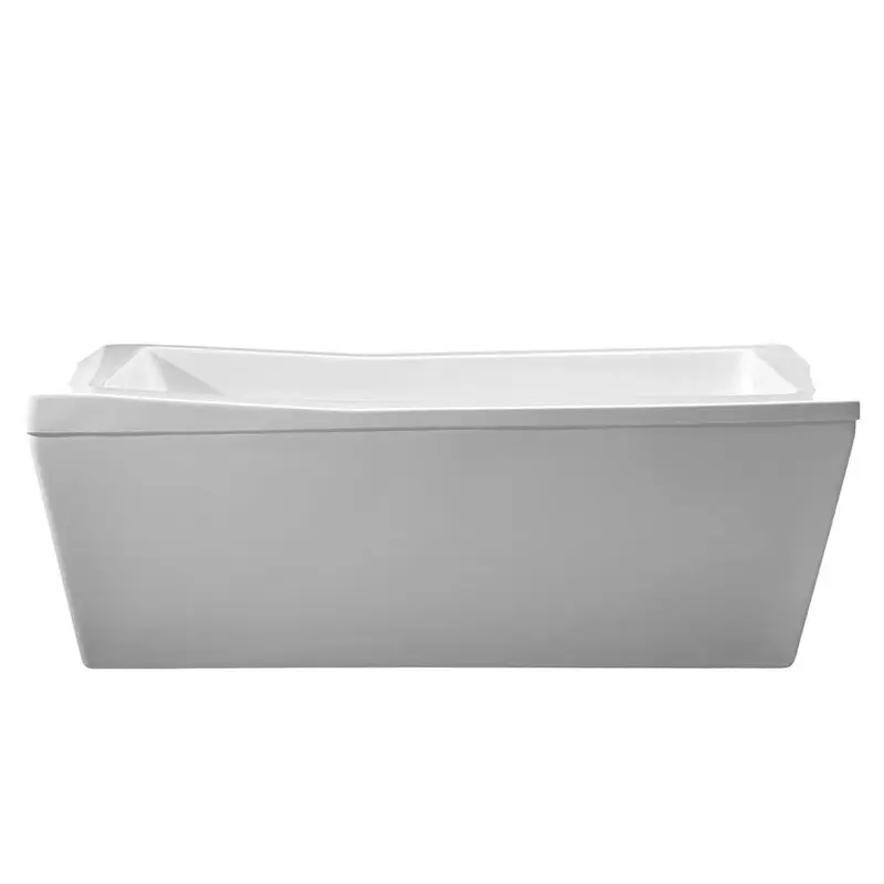 Amelia 69 in. Reversible Drain Freestanding Bathtub in Glossy White