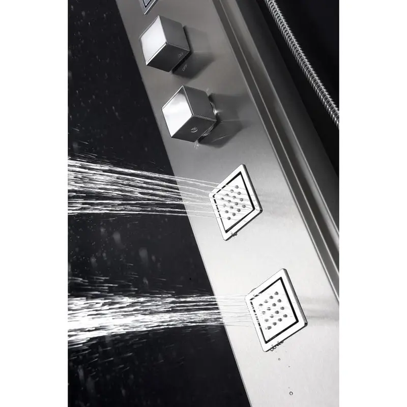 ANZZI Visor Brushed Steel 4-Spray Shower Panel System (Valve Included)