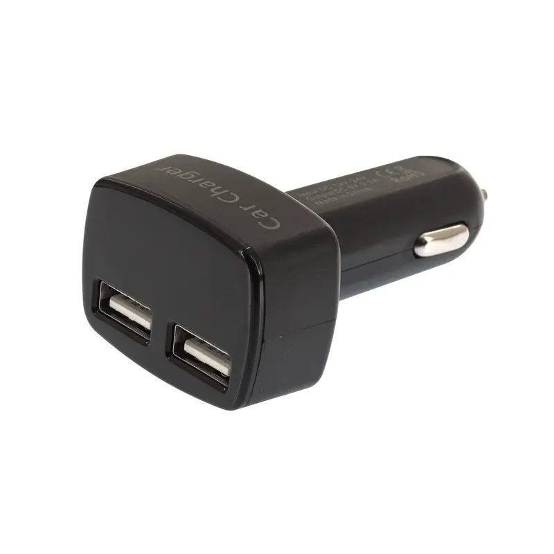 4-In-1 Dual USB Car Charger w/Digital Display