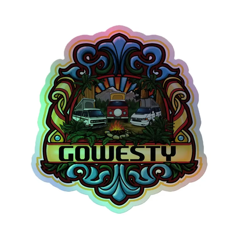 GoWesty Westylife Campfire Holographic Sticker33