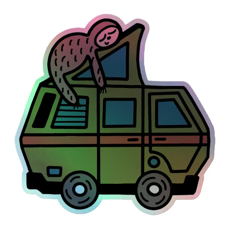 Stewie Sloth Holographic Sticker33