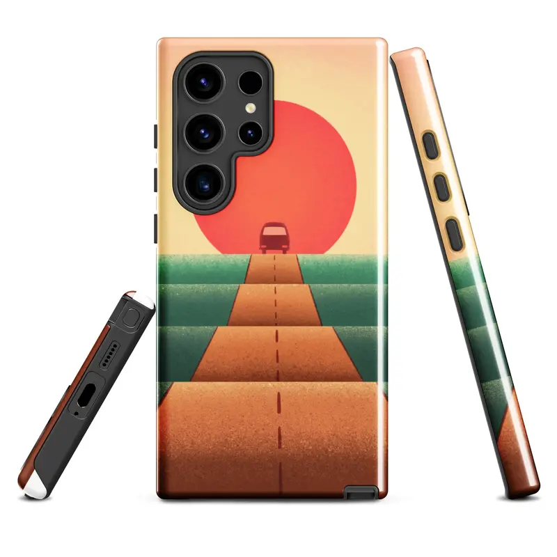 Sunset Road Tough Case for SamsungGlossy / Samsung Galaxy S10