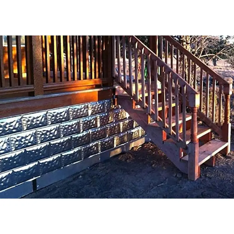 Behrens Rock Faced Galvanized Steel Skirting PanelGalvanized