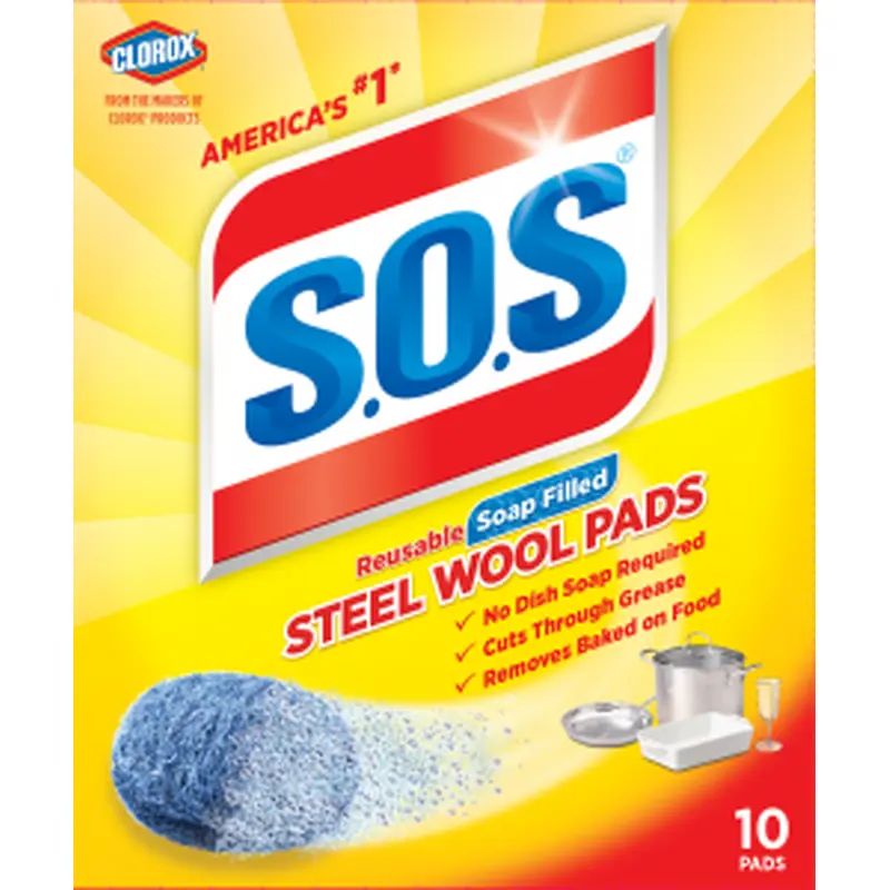 Clorox  S.O.S Steel Wool Pads 10 Count10 Count