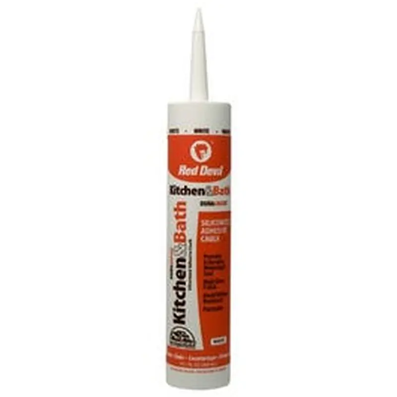 Duraguard Kitchen/Bath Siliconized Acrylic Caulk, White, 10.1-oz.