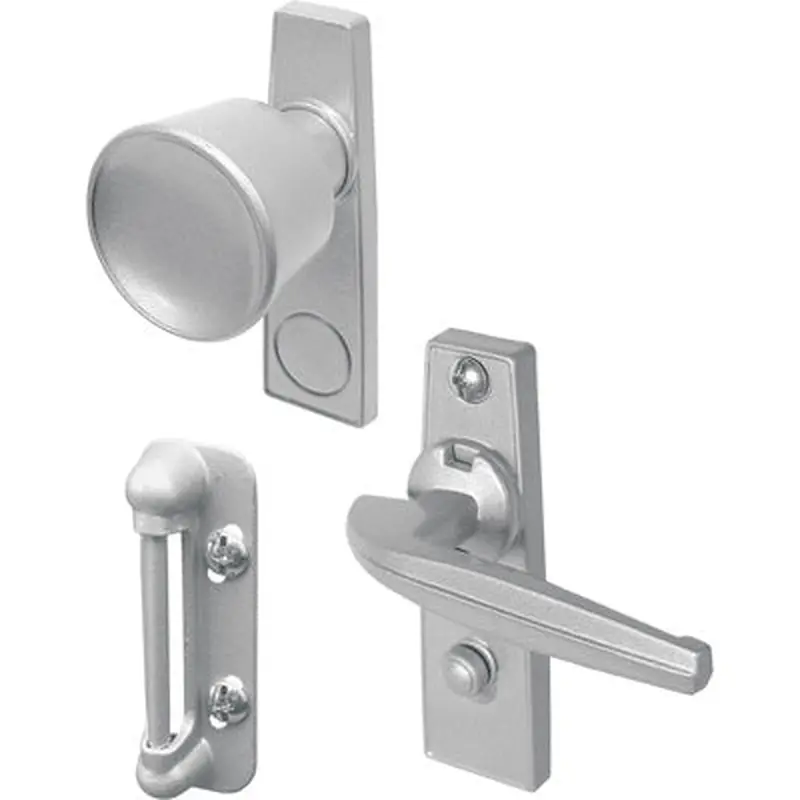 Prime Line Tulip Knob Latch, 1-3/4 inch Mounting Holes, Aluminum, Pack of 11-3/4"