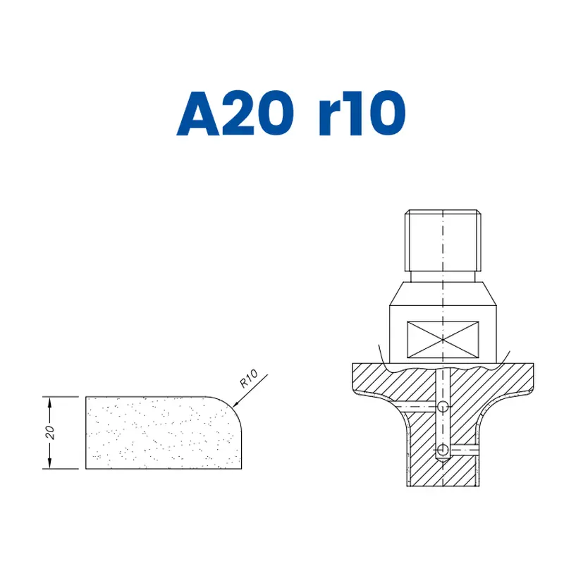 A20 r10 (20mm Half Bullnose)EHS Kit (All materials high speed) / 1