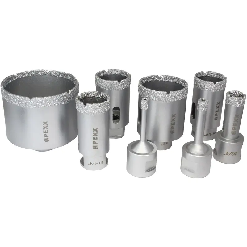 APEXX Vacuum Brazed Marble/Porcelain/UCS Core Bits1/4" APEXX Brazed Core Bit