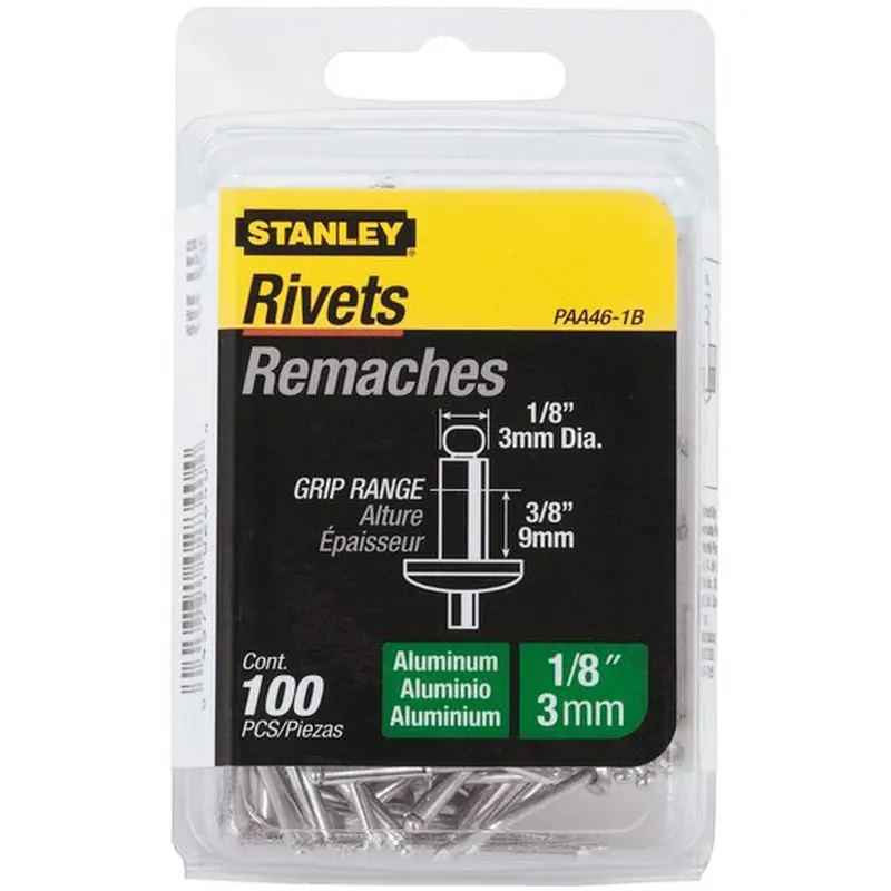 Stanley 1/8 in x 3/8 in Aluminum Rivets (100 Pk)1/8 in x 3/8"