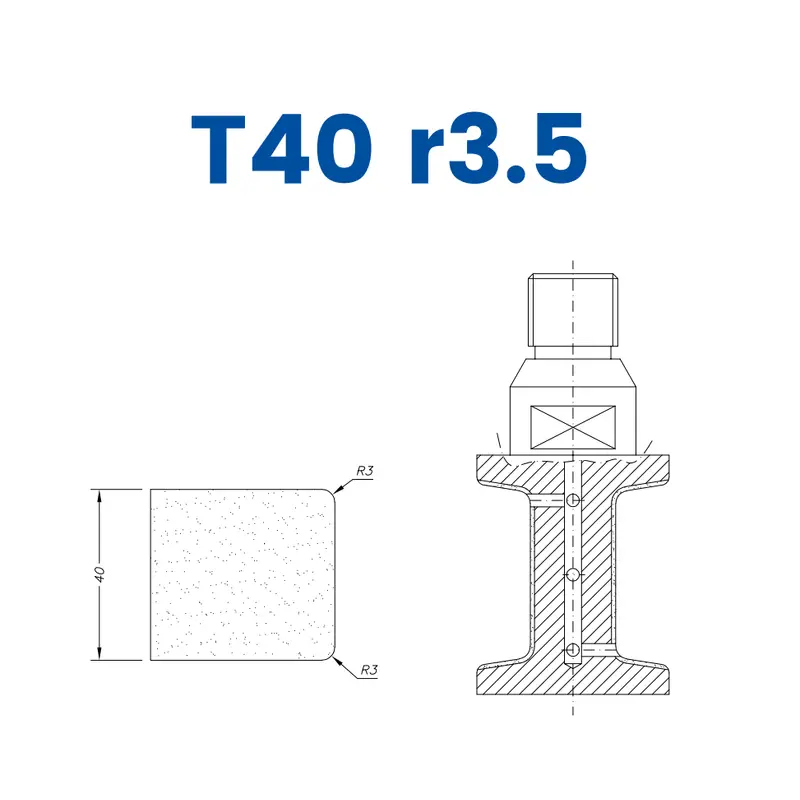 T40 r3.5 (32mm Eased Top & Bottom r3)EHS Kit (All materials high speed) / 1