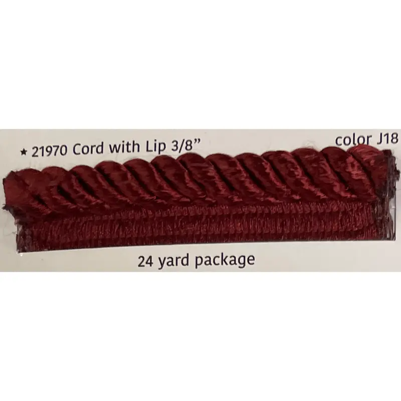 Conso Twisted Cord With Lip 3/8" - 24 Yards - Various Colors #21970A01-White