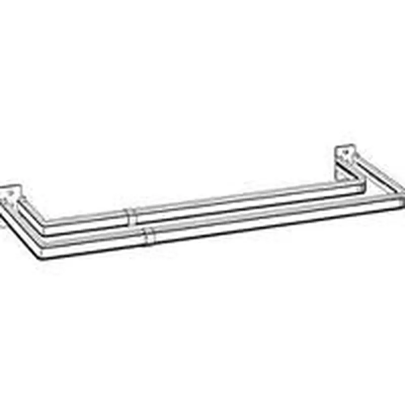 Double Curtain Rod 48" - 86", 1 Support; 2" Clearance