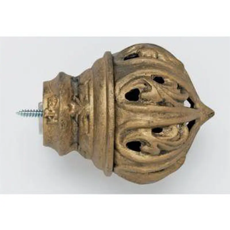 Crown Palace Finial With Plug - 801 - Iron Gold