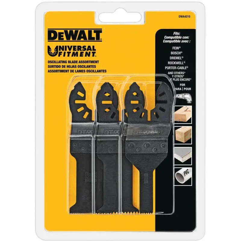 DeWALT DWA4215 Oscillating Blade Set, Steel