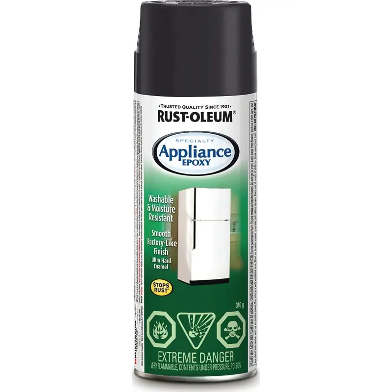 Rust-Oleum 214489 Appliance Epoxy Spray, Black, 340 g, Can