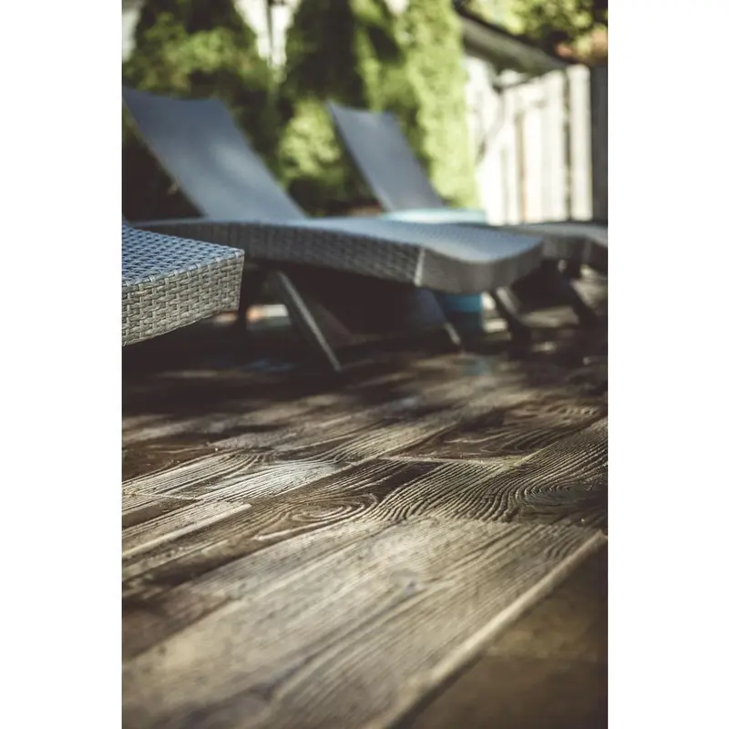 75 sq. ft. Barnwood Plank Patio-On-A-Pallet Paver Set in Brown24 x 8 / Brown / 1700