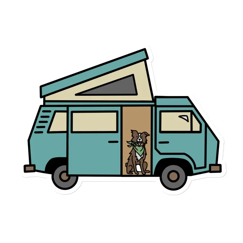 Dog in Van Magnet33
