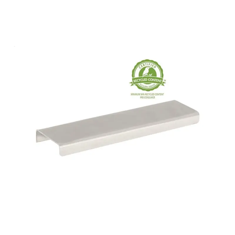 5 in (127 mm) Brushed Nickel Contemporary Edge Drawer Pull0.25 / each