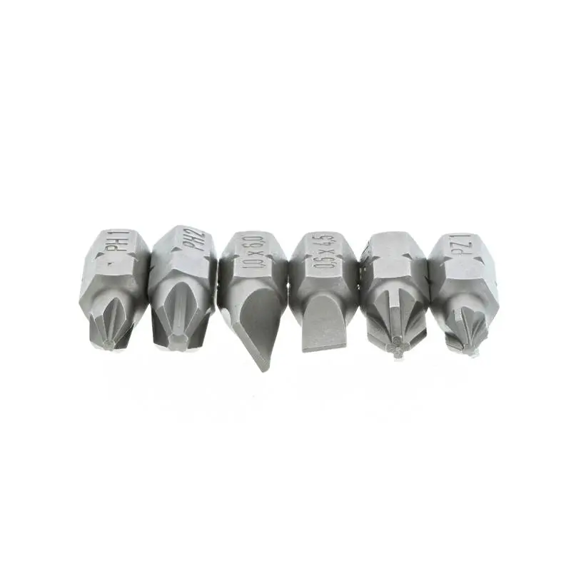 Wiha 6-in-1 Stubby Bit Holder Slotted Phillips Pozidriv Set