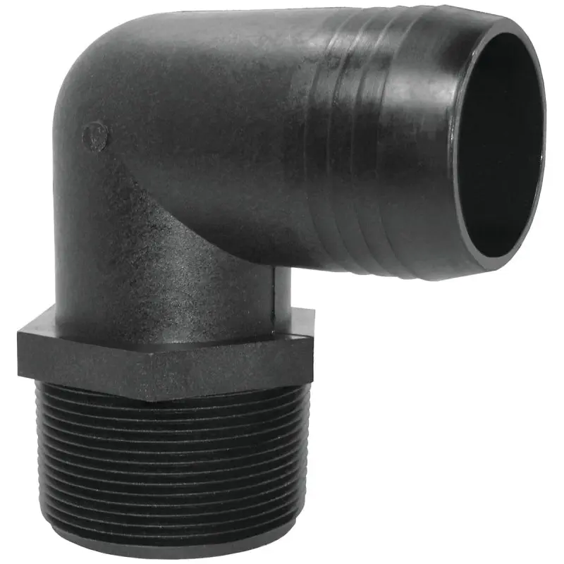 Green Leaf EL1414P Hose to Pipe Elbow, Polypropylene, Black