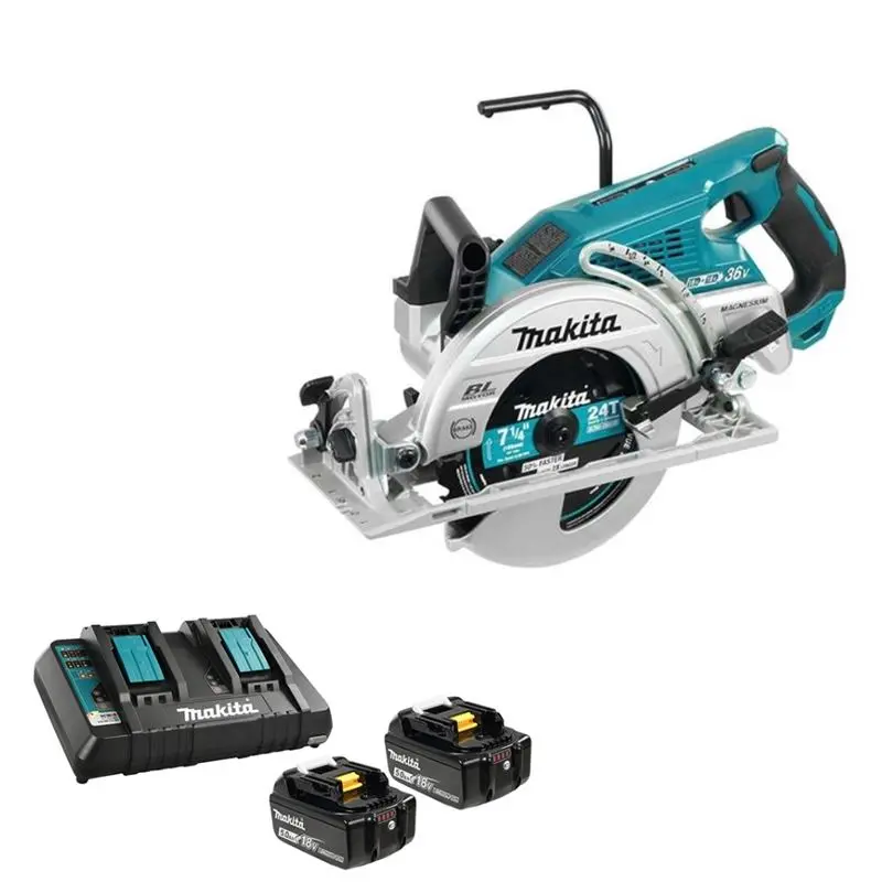 Makita DRS780PT2X 18Vx2  7-1/4in Rear Handle Saw Kit