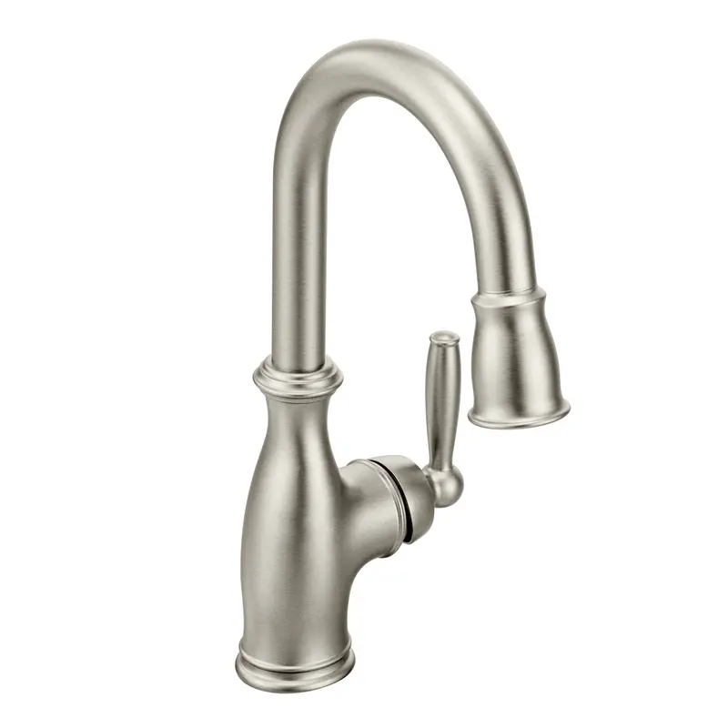 Brantford Chrome One-Handle High Arc Pulldown Bar FaucetChrome
