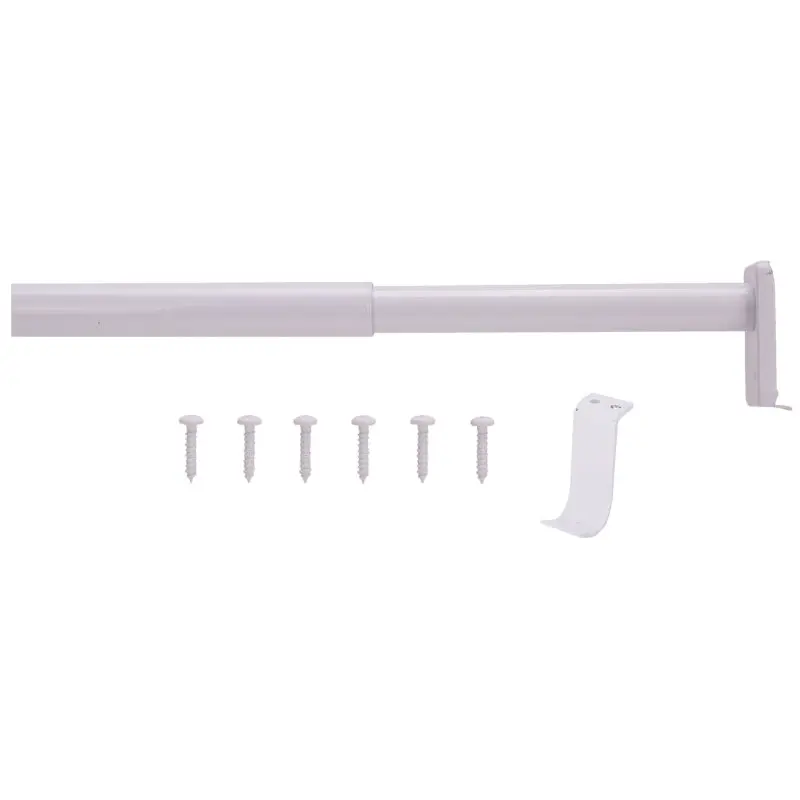 Prosource 21014PHX-PS Adjustable Closet Rod, 48 to 72 in L, Steel