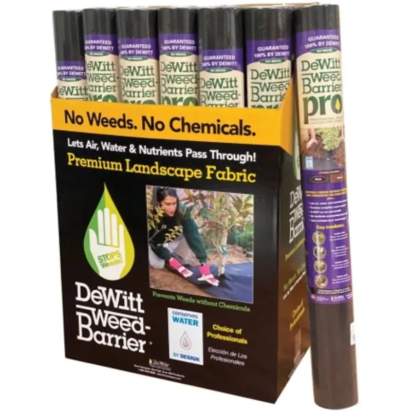 DeWitt DWB303100 Weed Control, Professional, 100 ft L, 3 ft W, Polypropylene Fabric