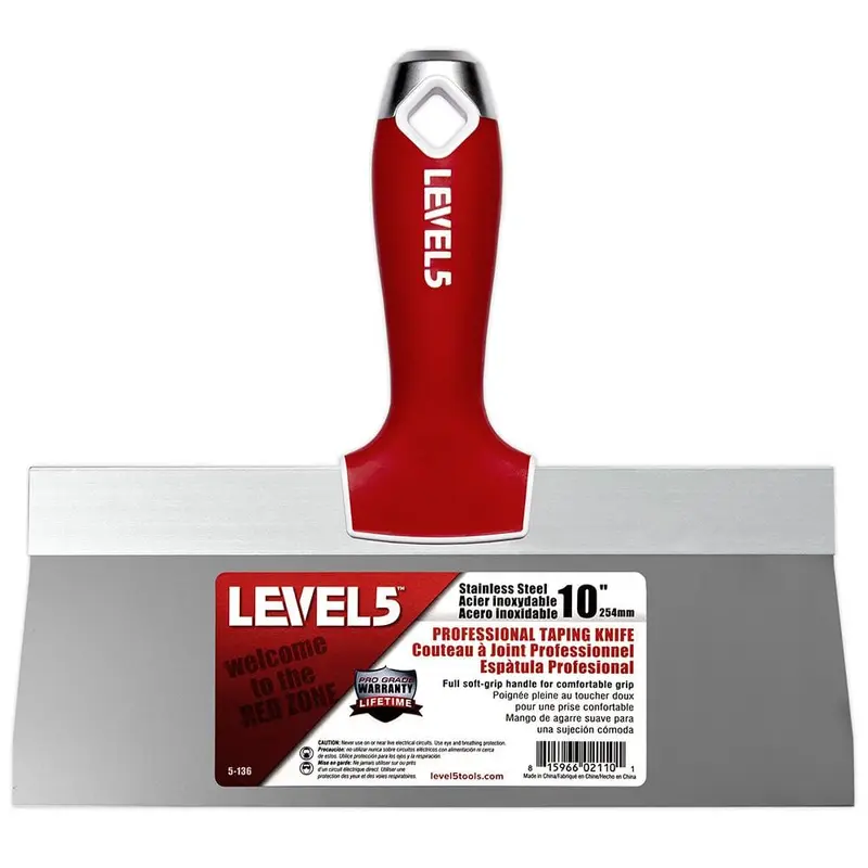 10 in. Stainless Steel Taping Knife with Soft Grip.6 / each