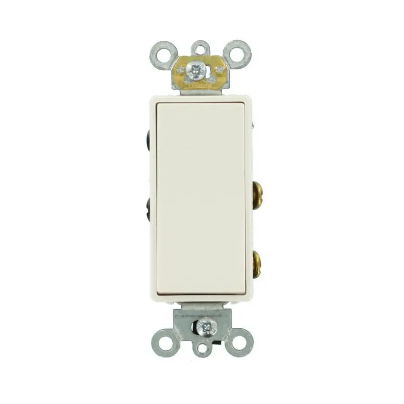 20 Amp Decora Plus Commercial Grade Double Pole Rocker Switch, WhiteWhite / 0.25 / Single