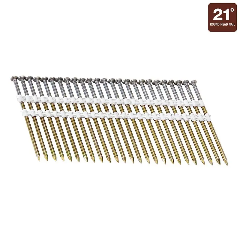 21 3-1/4 in. Bright Coated Framing Nails, 1,000 Pc.