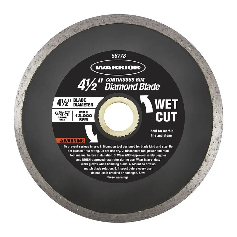 4-1/2 in.  Continuous Rim Wet  Cut Diamond Blade