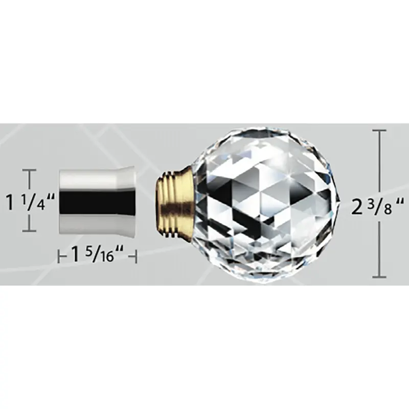 Forest 1-1/8" Ardea Finial - Various ColorsNo Socket