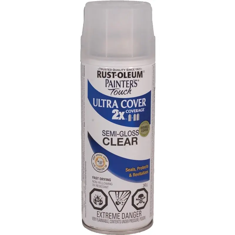 Rust-Oleum 262396 Spray Paint, Semi-Gloss, Clear, 340 g, Can