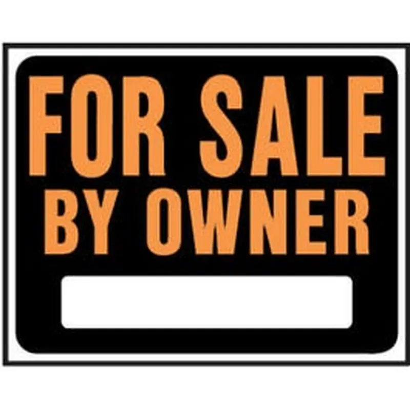 Jumbo "For Sale By Owner" Sign, Plastic, 15 x 19-In.