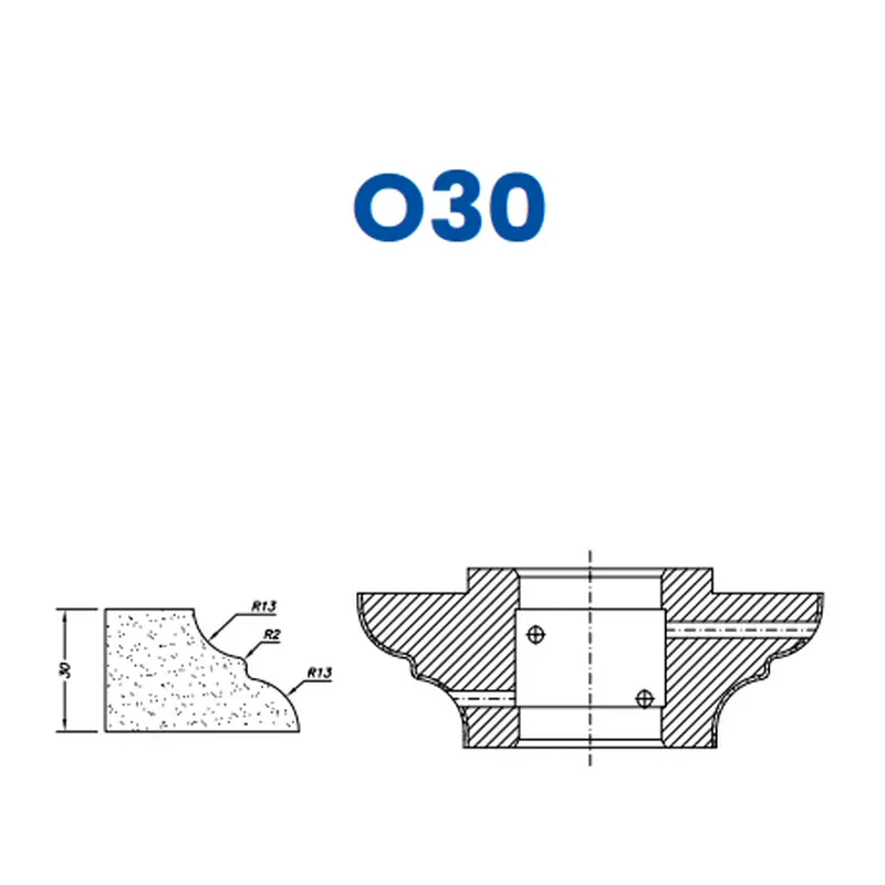 Q30(30mm Cove Ogee - Line 60 (Bore 35))EHS Kit (All materials high speed) / Breaker