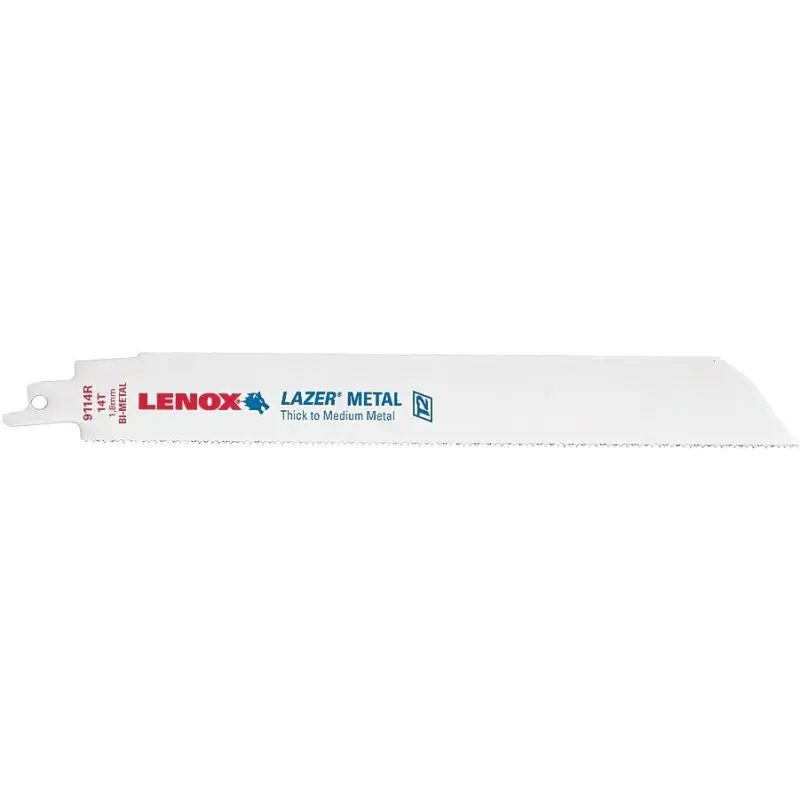 Lenox LAZER 24906T9114R Reciprocating Saw Blade, 1 in W, 9 in L, 14 TPI