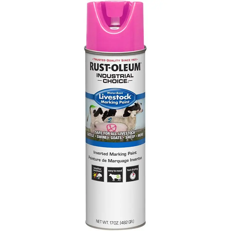 Rust-Oleum 383018 Marking Paint, Fluorescent Pink, 17 fl-oz, Can