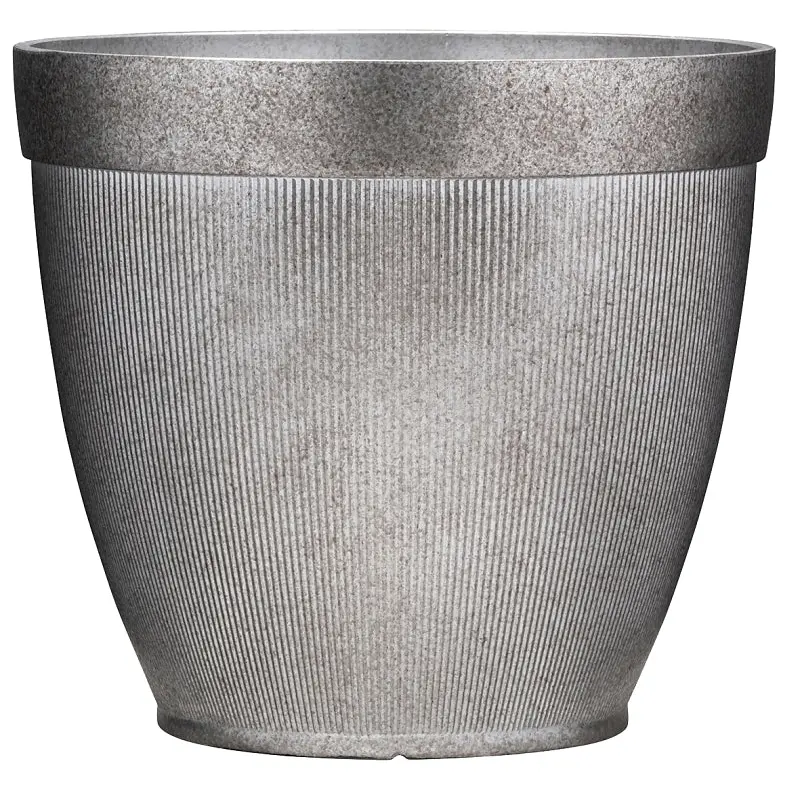 Southern Patio HDR-093695 Midori Planter, 15 in H, Resin, Galvanized