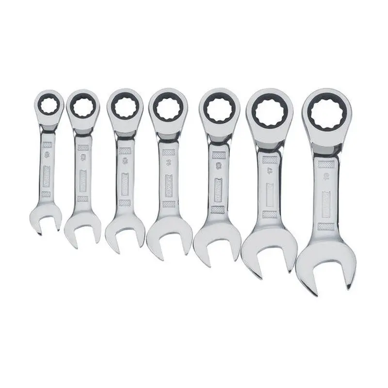 Dewalt 7 Piece Metric Stubby Ratcheting Combination Wrench Set
