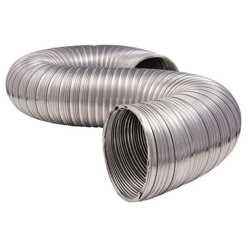 Dundas Jafine MFX48ULXZW Semi-Rigid Duct, 4 in Dia, 8 ft L, Aluminum